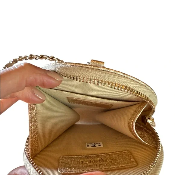 Chanel Metallic Gold Quilted Mini Bag Duo - Picture 7 of 10